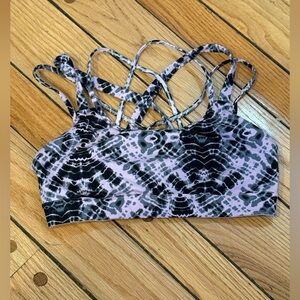 Victoria’s Secret Strappy Tie-Dye purple black Sports Bra large